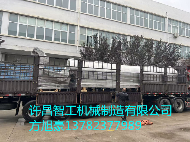 9月22日許昌智工八米電磁流水線全套設(shè)備發(fā)貨安徽